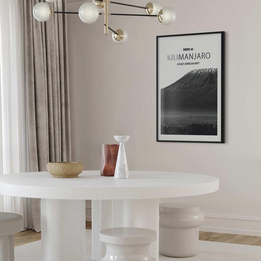 Plakat - Majestatyczny szczyt górski Kilimanjaro korona gór pejzaż górski