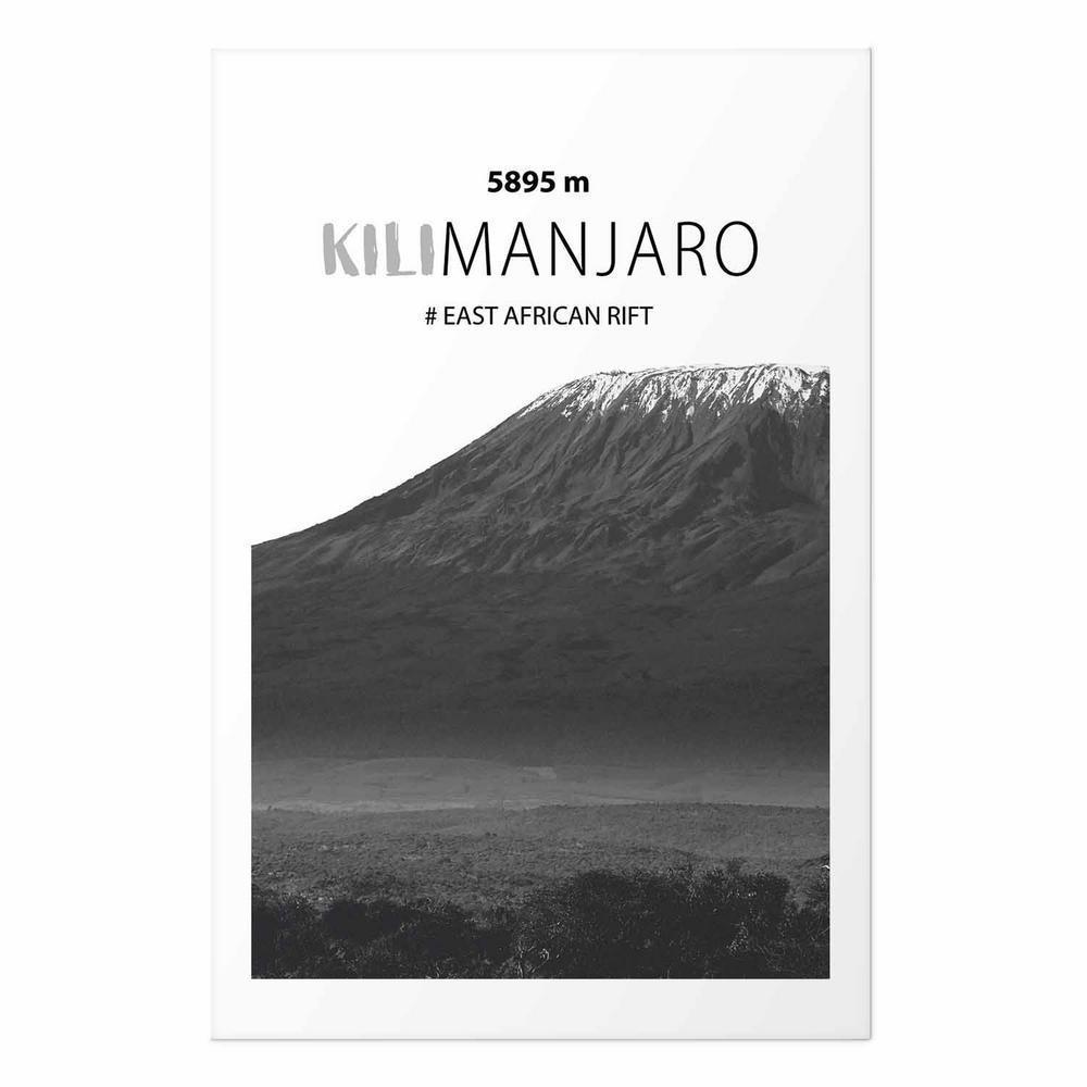 Plakat - Majestatyczny szczyt górski Kilimanjaro korona gór pejzaż górski