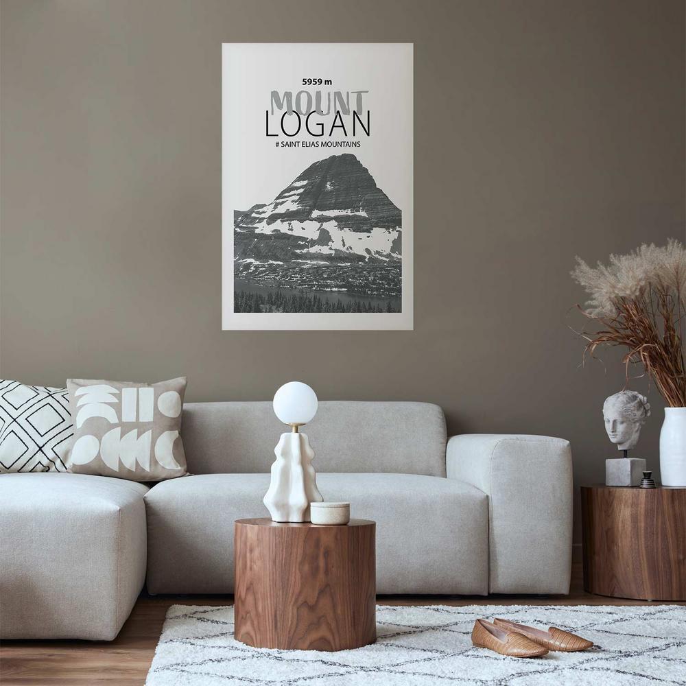 Plakat - Majestatyczny szczyt górski Mount Logan korona gór pejzaż górski