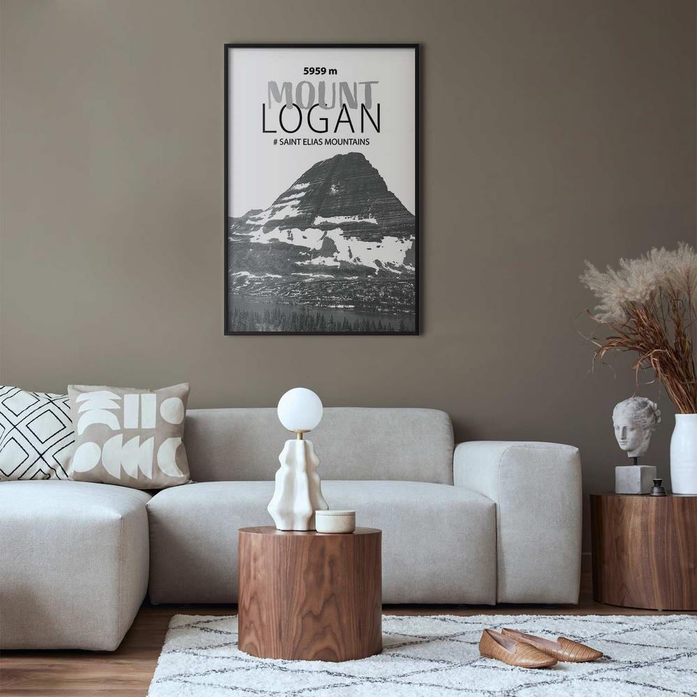Plakat - Majestatyczny szczyt górski Mount Logan korona gór pejzaż górski