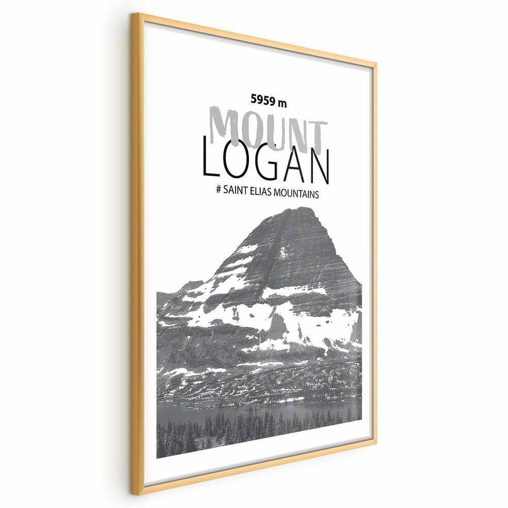 Plakat - Majestatyczny szczyt górski Mount Logan korona gór pejzaż górski