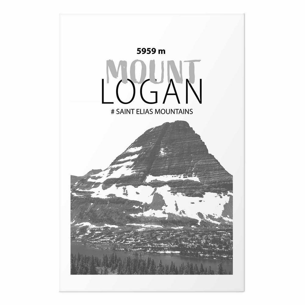 Plakat - Majestatyczny szczyt górski Mount Logan korona gór pejzaż górski
