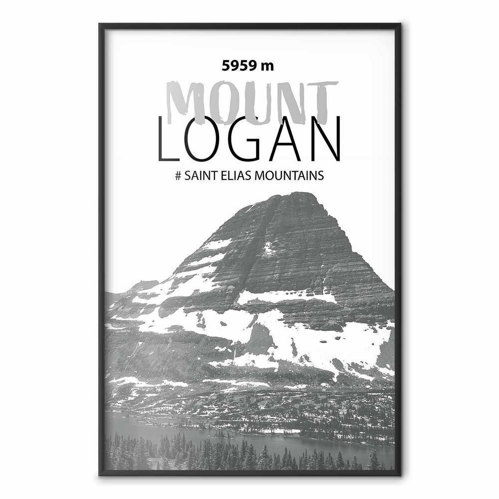 Plakat - Majestatyczny szczyt górski Mount Logan korona gór pejzaż górski