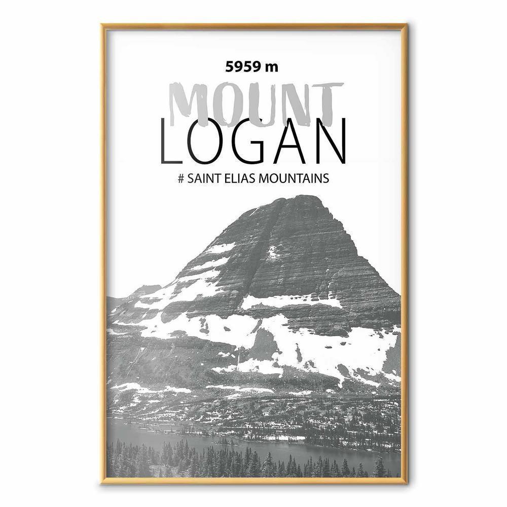 Plakat - Majestatyczny szczyt górski Mount Logan korona gór pejzaż górski