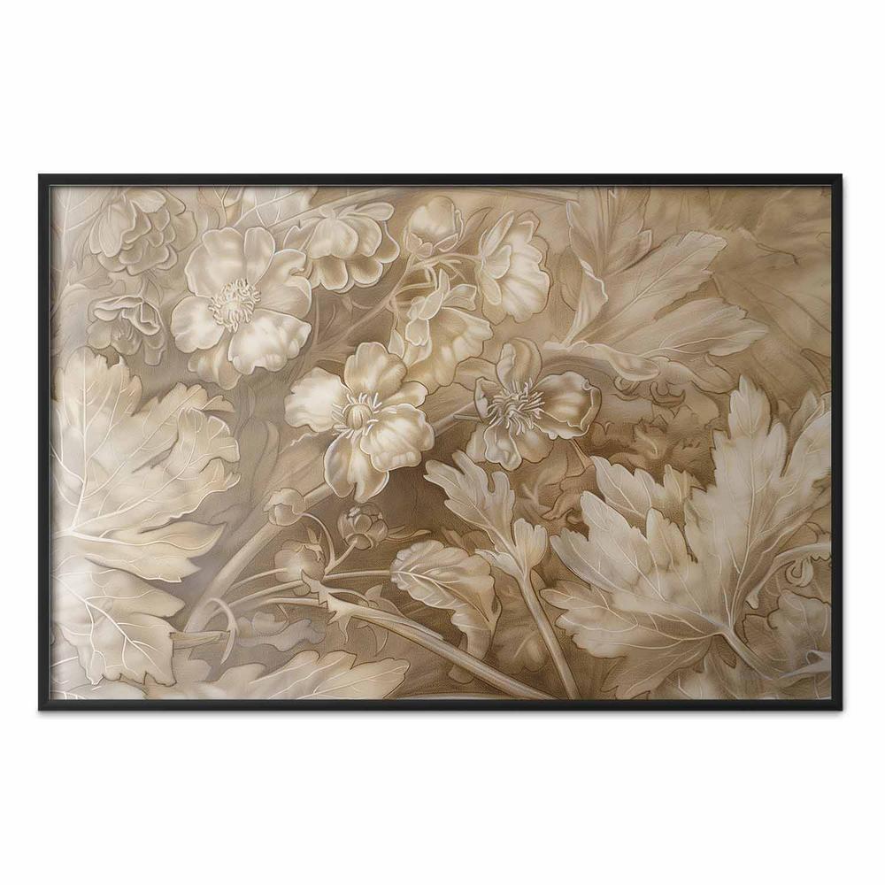 Plakat - Ornamenty roślinno-kwiatowe rzeźbione