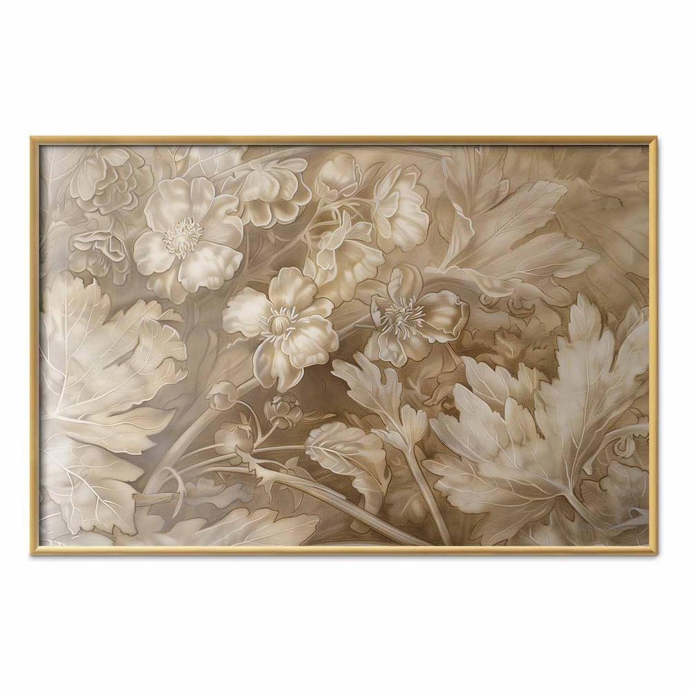 Plakat - Ornamenty roślinno-kwiatowe rzeźbione