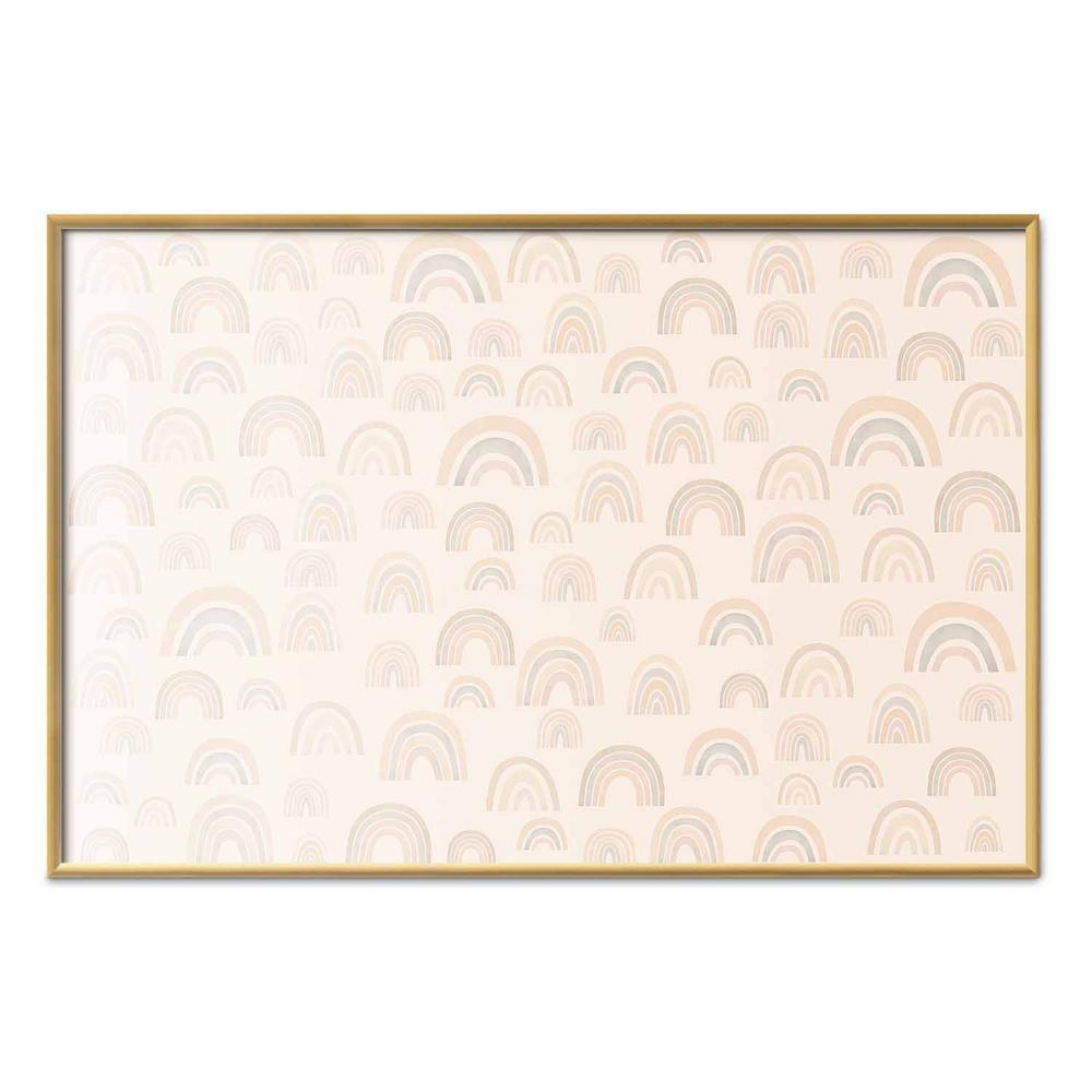 Plakat - Pastelowe tęcze