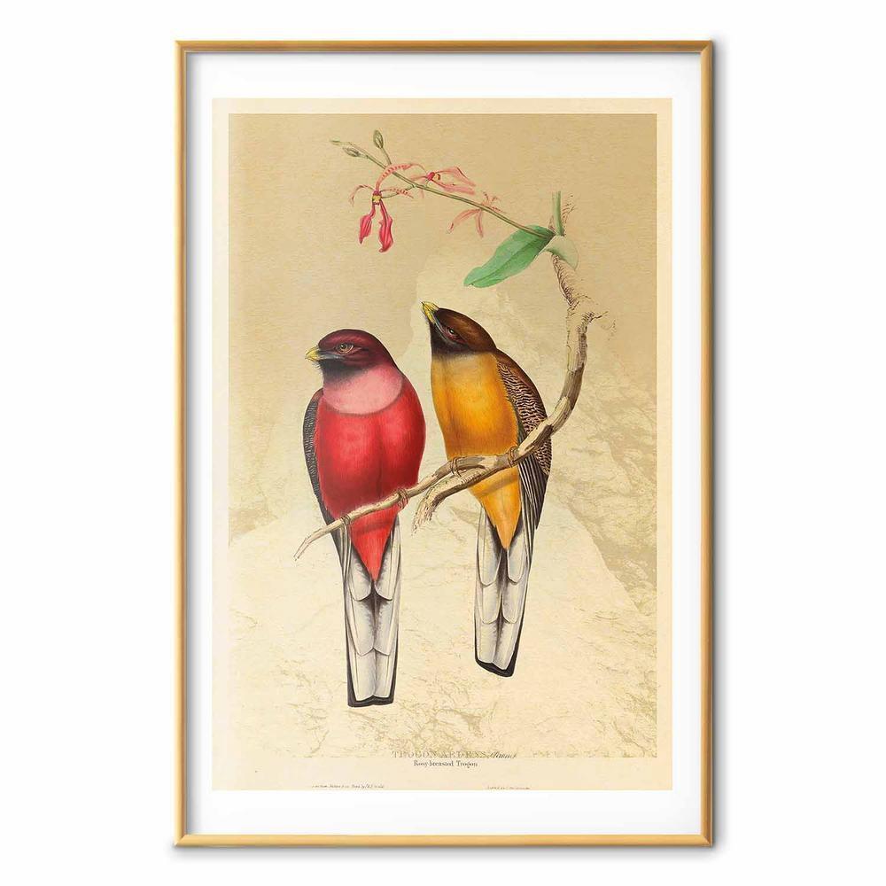 Plakat - Ptaki na gałązce