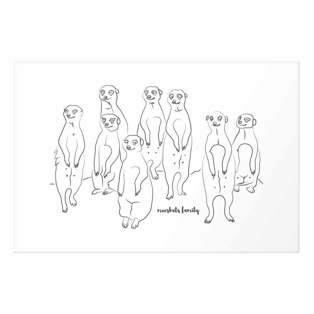 Plakat - Rodzina surykatek