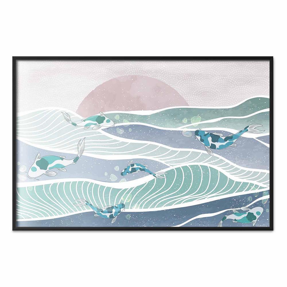 Plakat - Ryby na falach