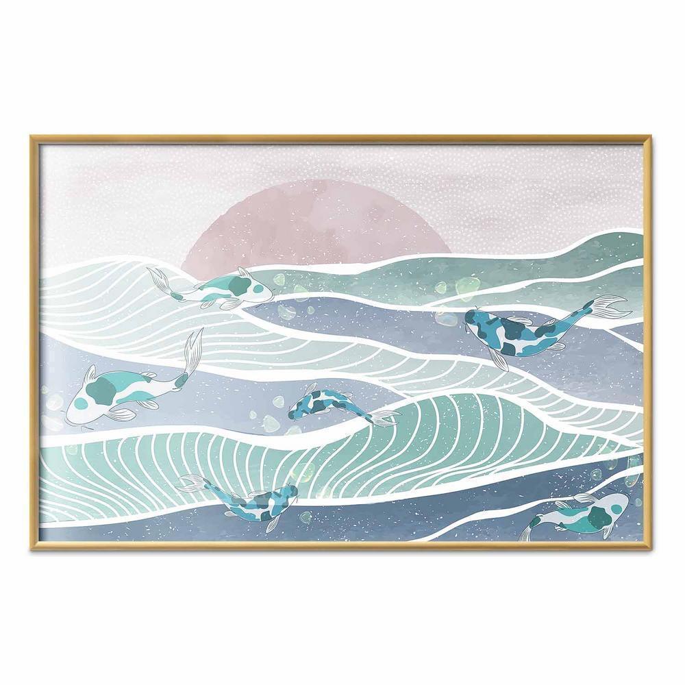 Plakat - Ryby na falach