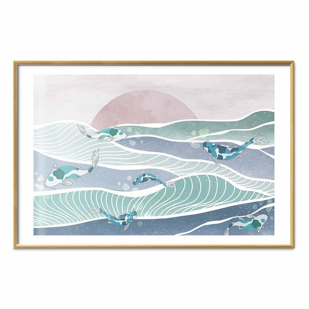 Plakat - Ryby na falach