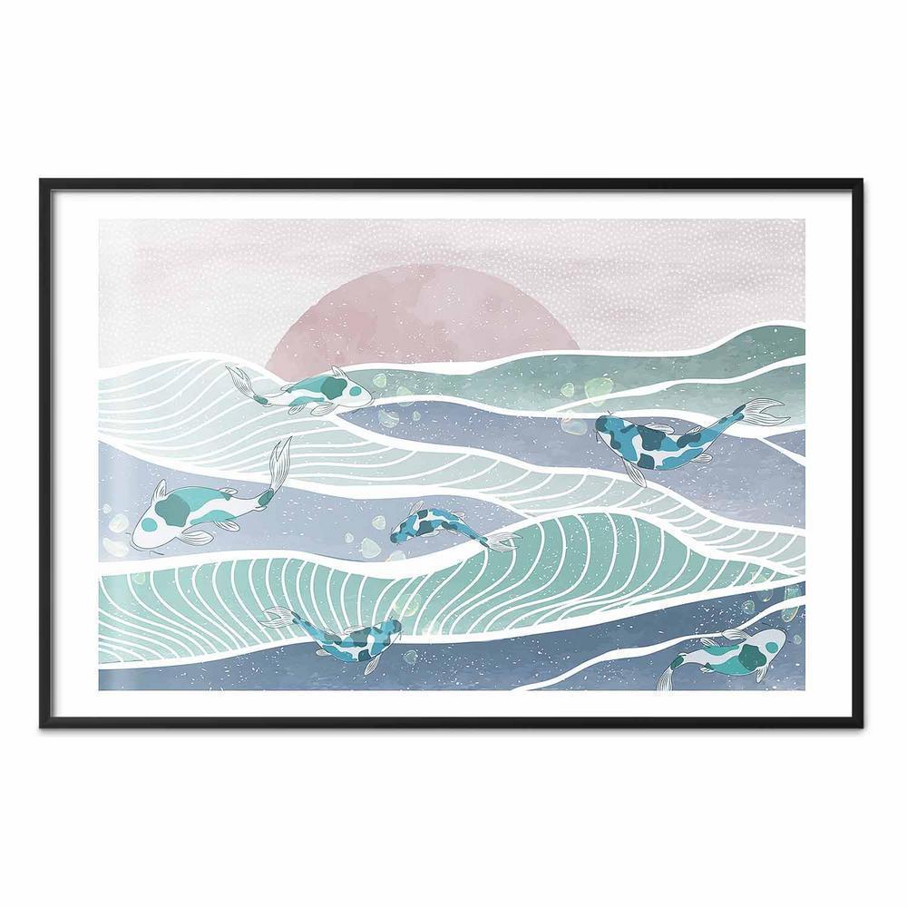 Plakat - Ryby na falach