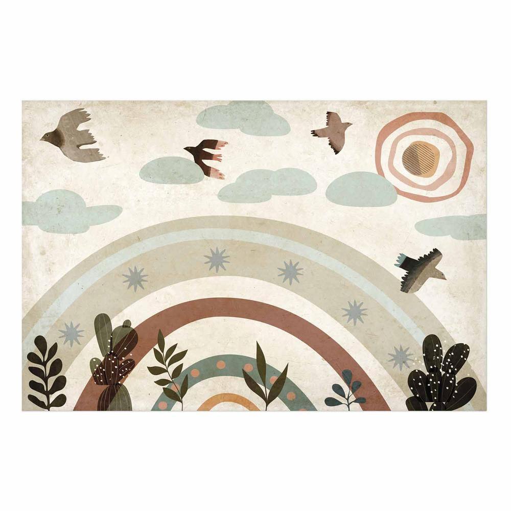 Plakat - Tęcza i ptaki