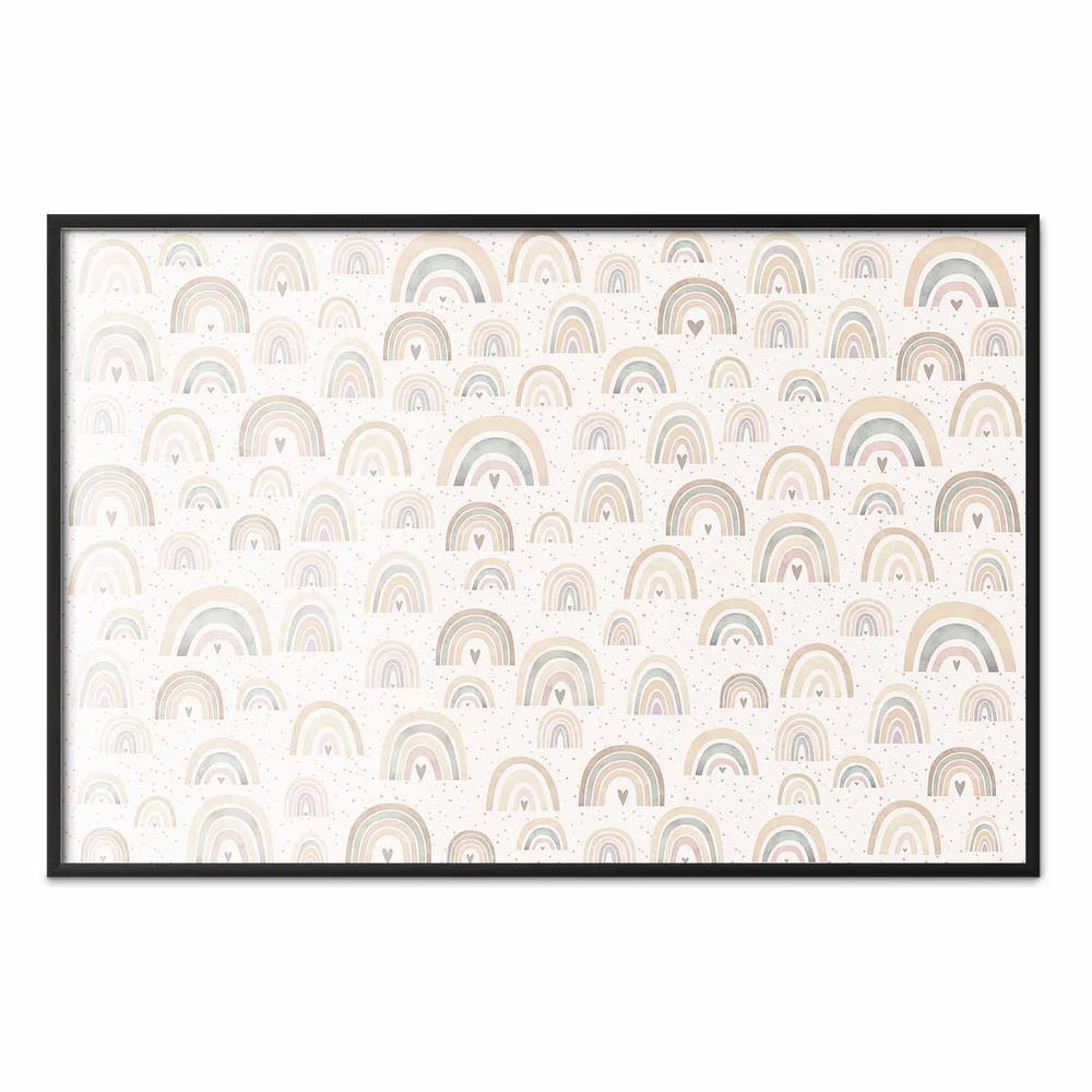 Plakat - Tęcze i serca