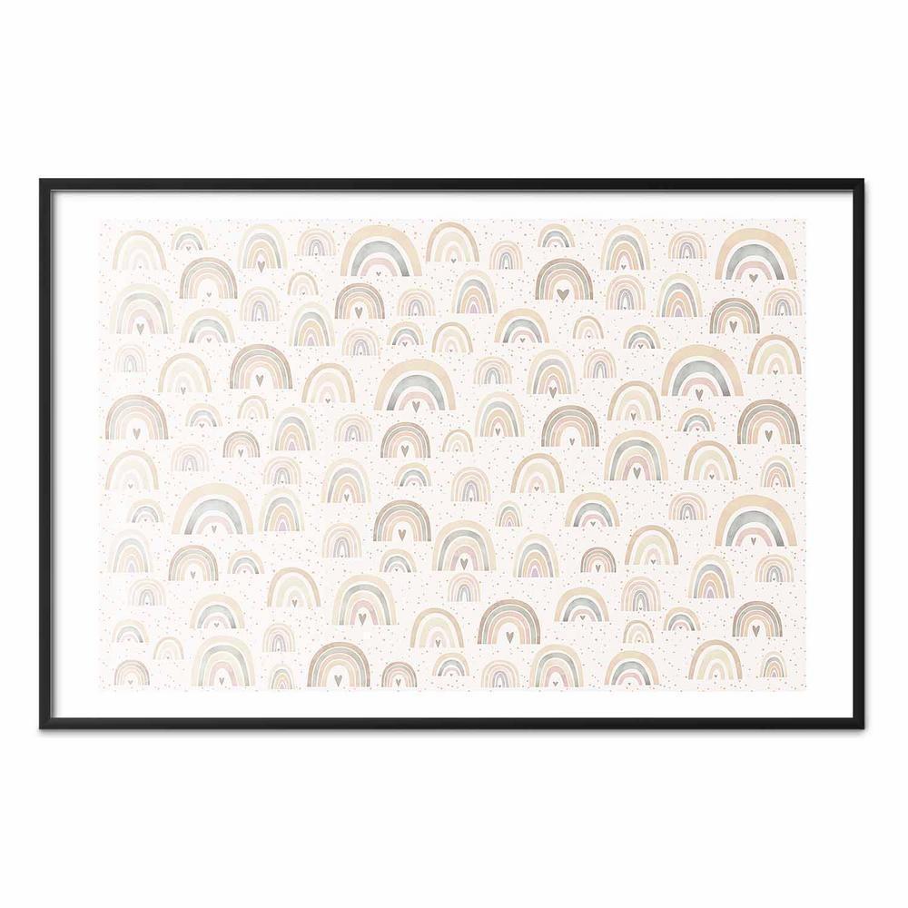 Plakat - Tęcze i serca