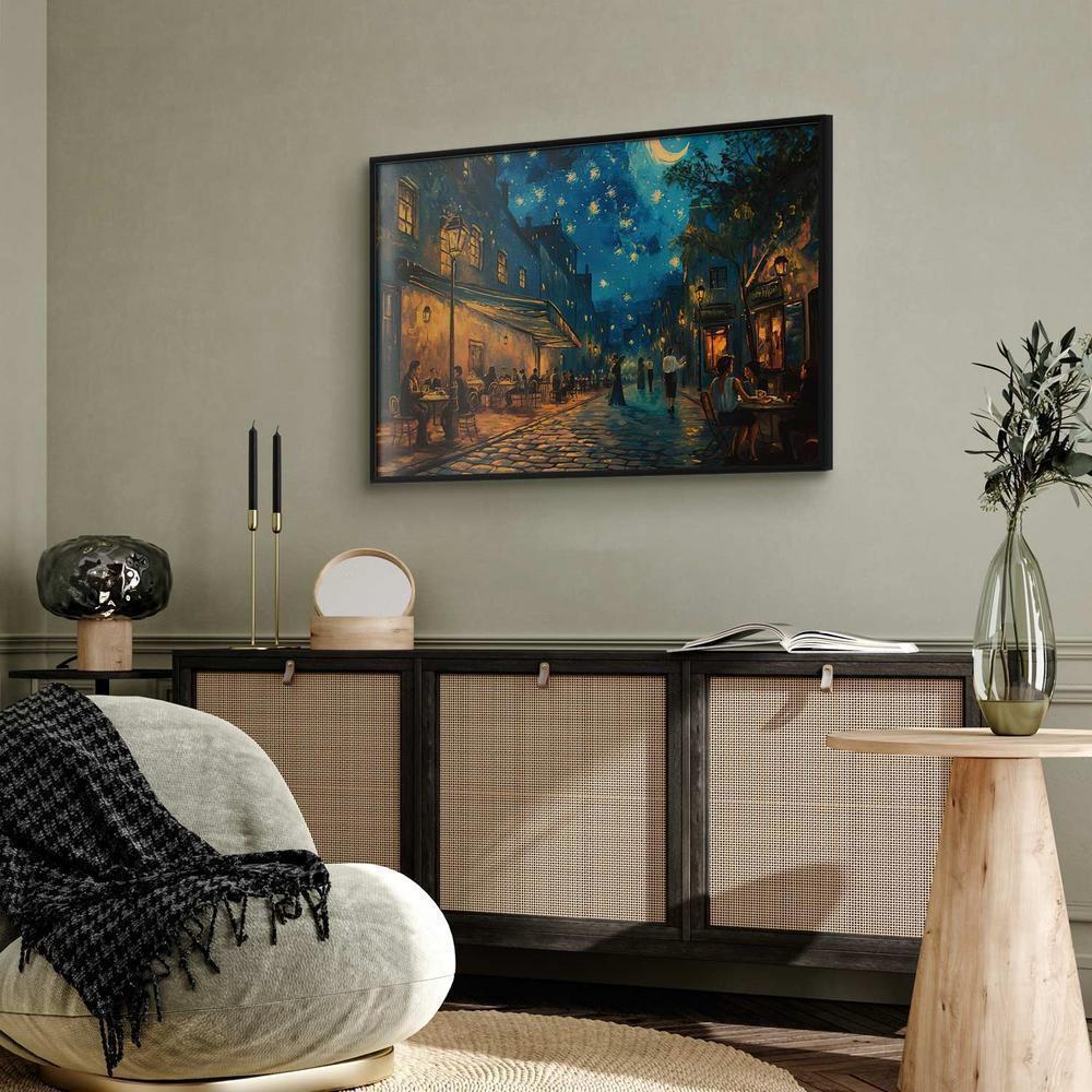 Plakat - Uliczka Paryża - obraz inspirowany stylem Vincenta van Gogha