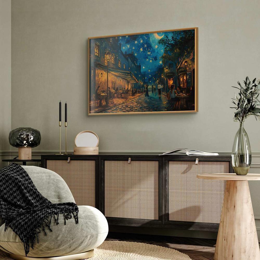 Plakat - Uliczka Paryża - obraz inspirowany stylem Vincenta van Gogha