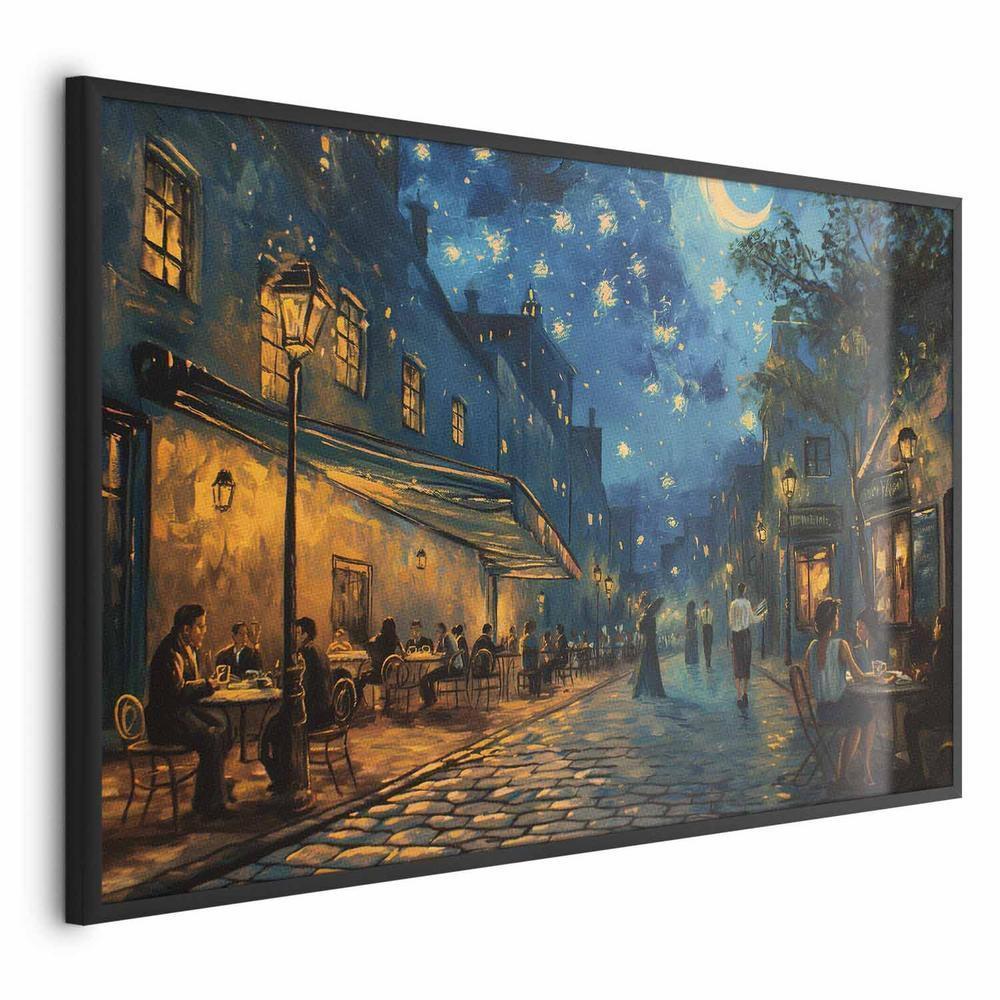 Plakat - Uliczka Paryża - obraz inspirowany stylem Vincenta van Gogha