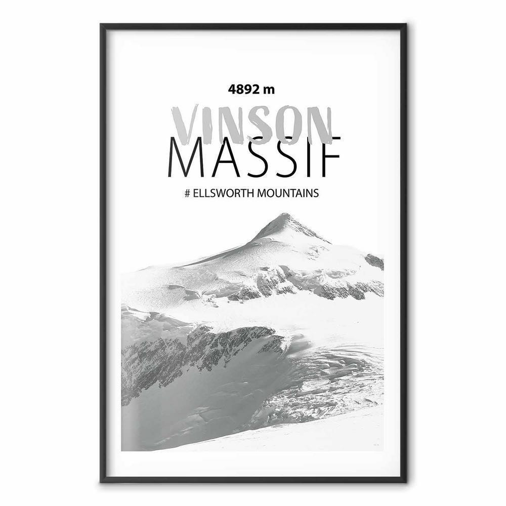 Plakat - majestatyczny szczyt górski Vinson Massif korona gór pejzaż górski
