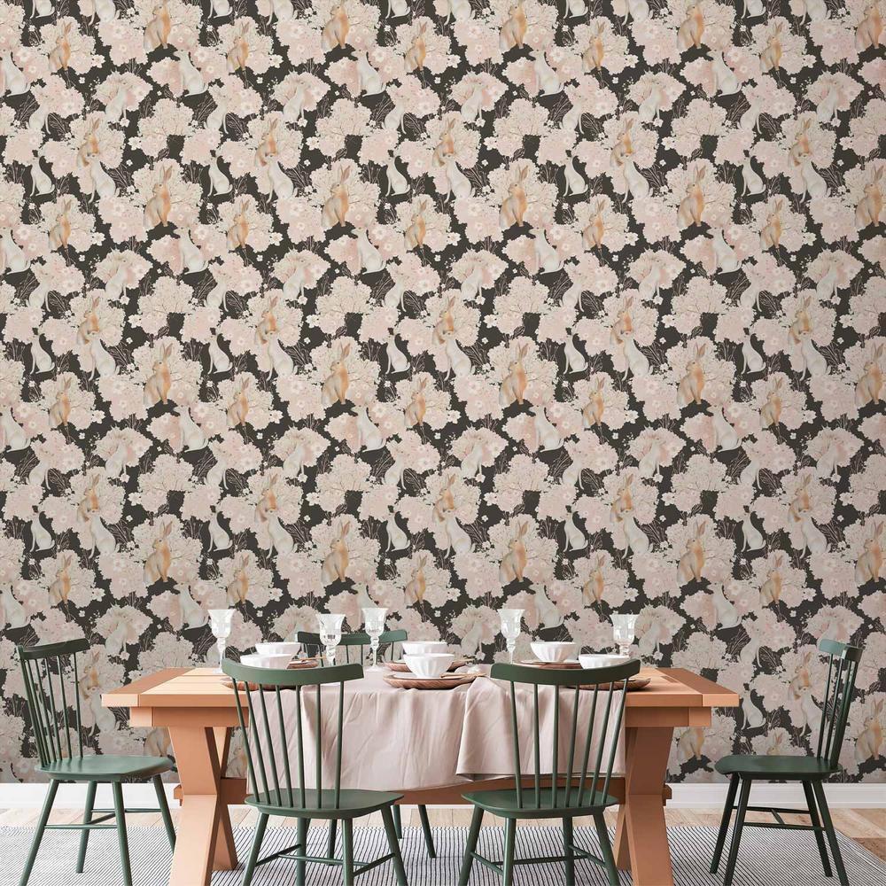 Tapeta - Białe i beżowe zające