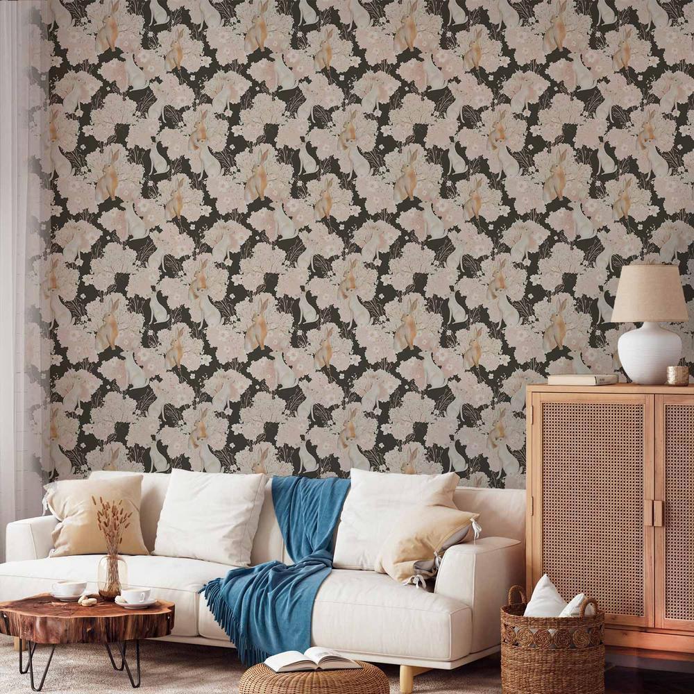 Tapeta - Białe i beżowe zające