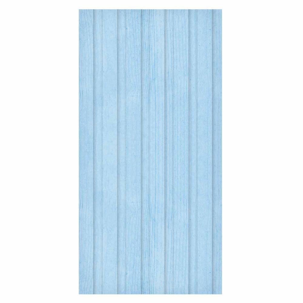 Tapeta - Błękitne Panele - drewniane deski w pastelowym odcieniu niebieskiego