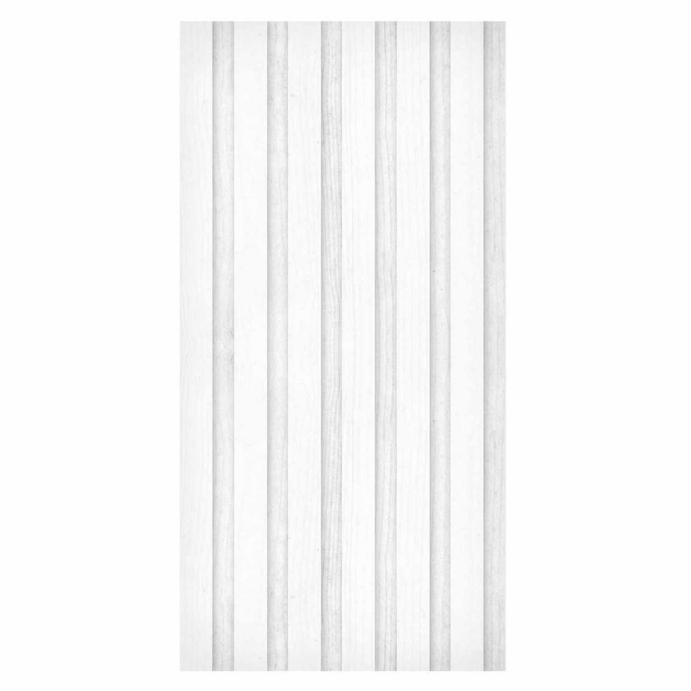 Tapeta - Drewniana Tekstura - symetryczne pionowe linie na białym tle