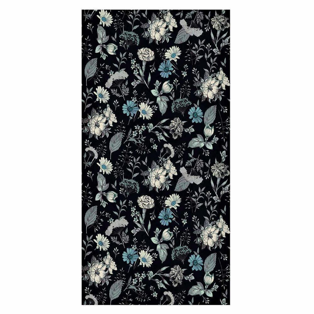 Tapeta - Pachnące kwiaty i zioła - błękitny