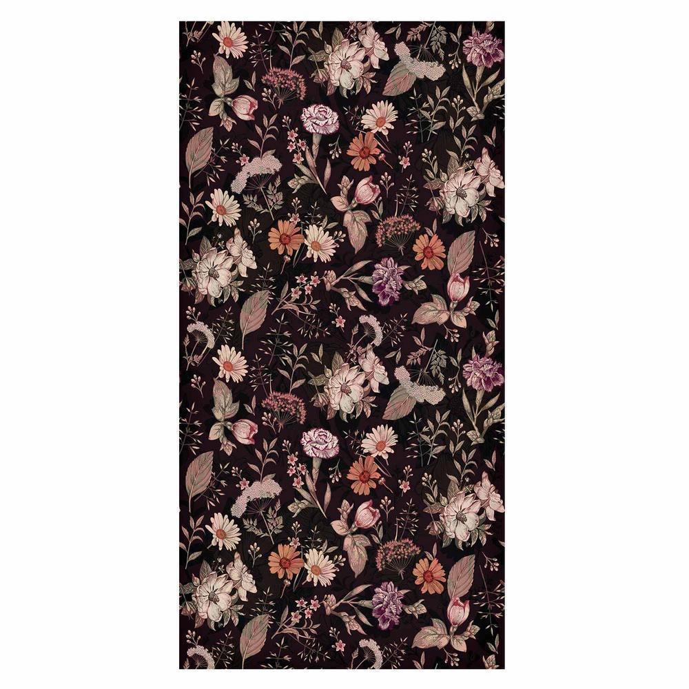 Tapeta - Pachnące kwiaty i zioła - śliwkowy