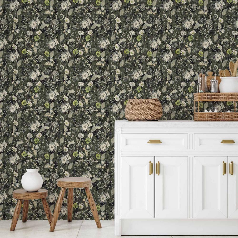 Tapeta - Pachnące kwiaty i zioła - zielony