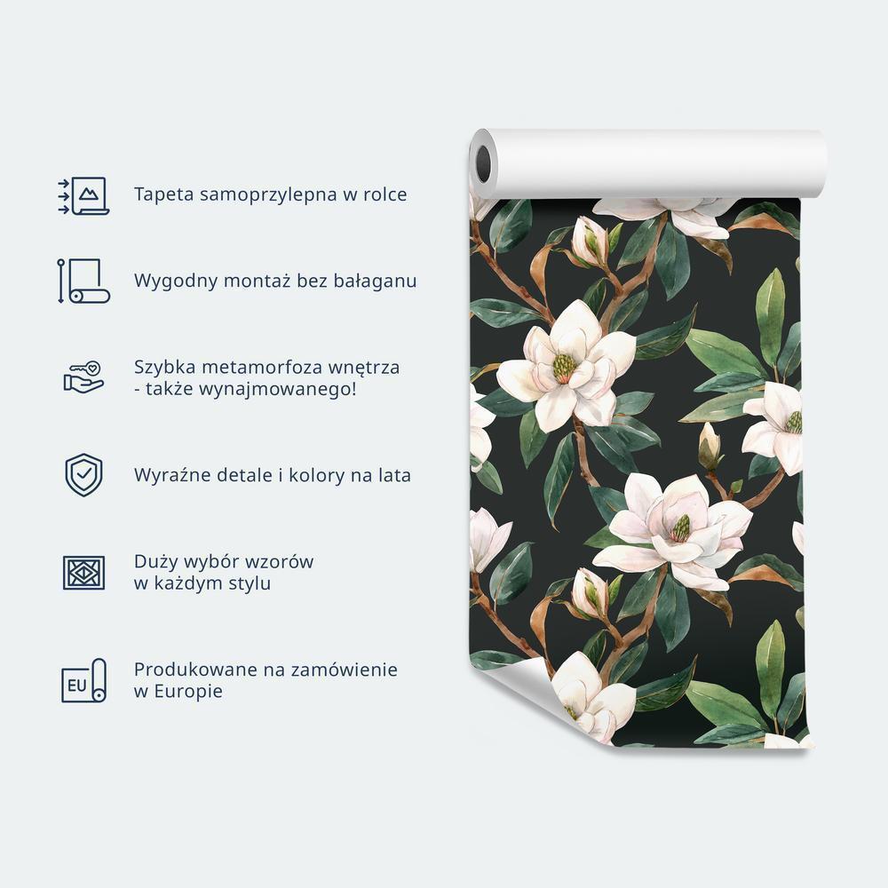 Tapeta - Pastelowe ptaki - delikatny wzór w biało-szare czaple na jasno-różowym tle - obrazek 10