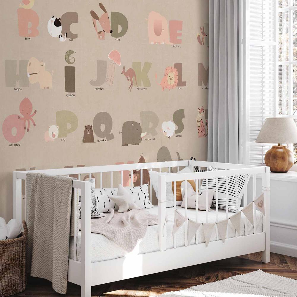 Fototapeta - Beżowe abecadło