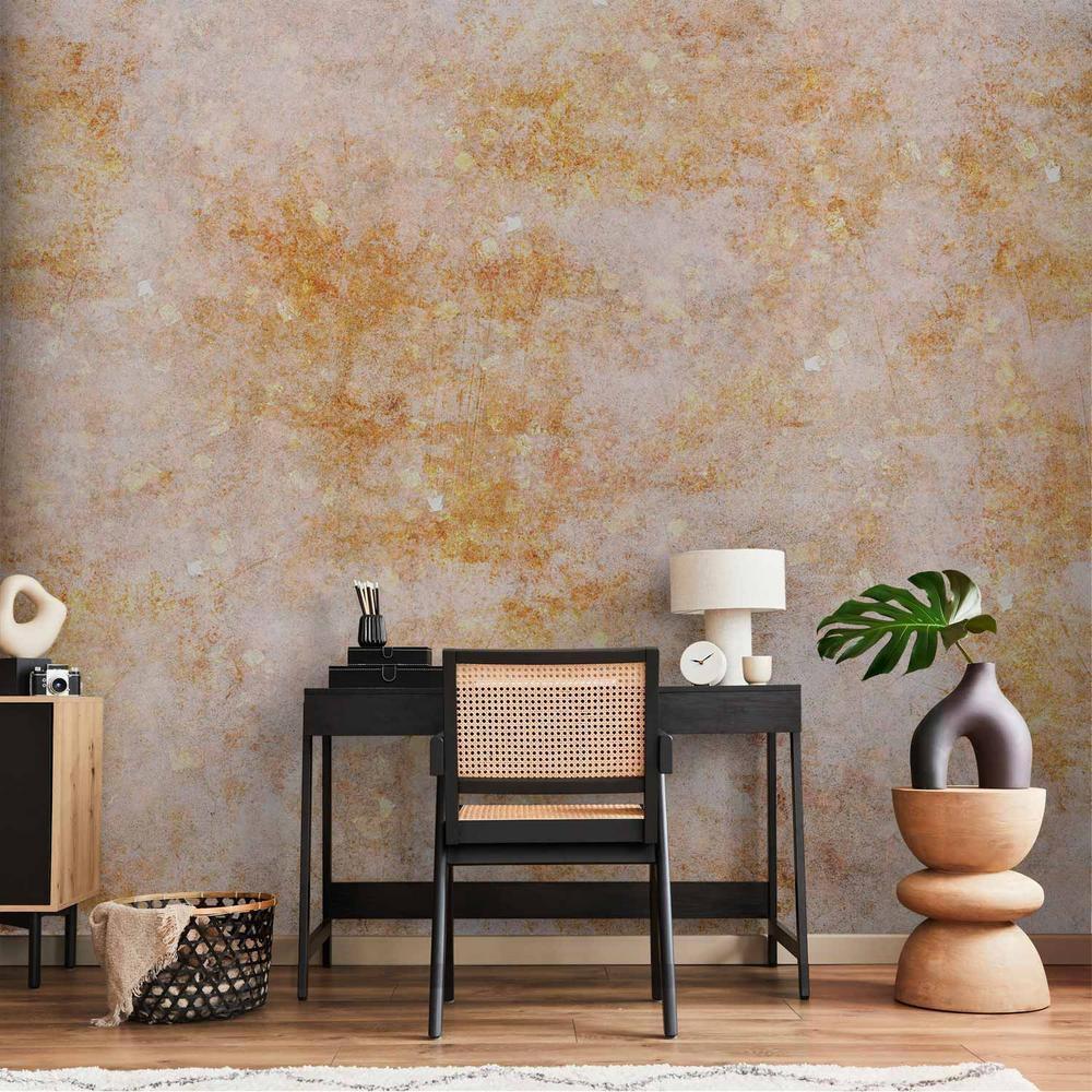 Fototapeta - Eksplozja słońca - abstrakcyjna kompozycja z jednolitym tłem w desenie