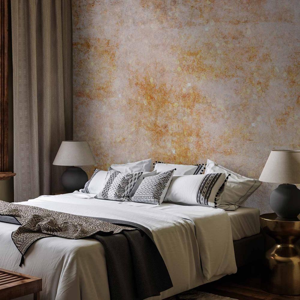 Fototapeta - Eksplozja słońca - abstrakcyjna kompozycja z jednolitym tłem w desenie