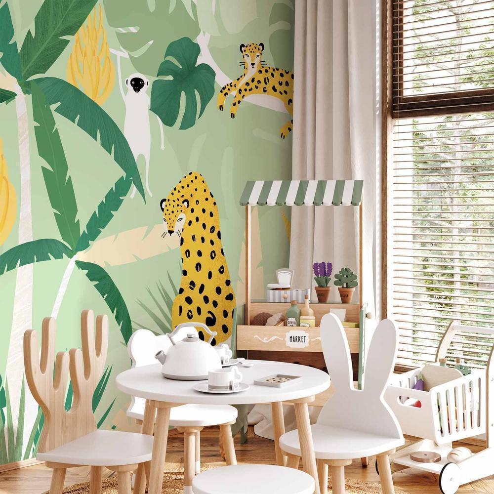 Fototapeta - Gepardy w dżungli - krajobraz ze zwierzętami w tropikach dla dzieci