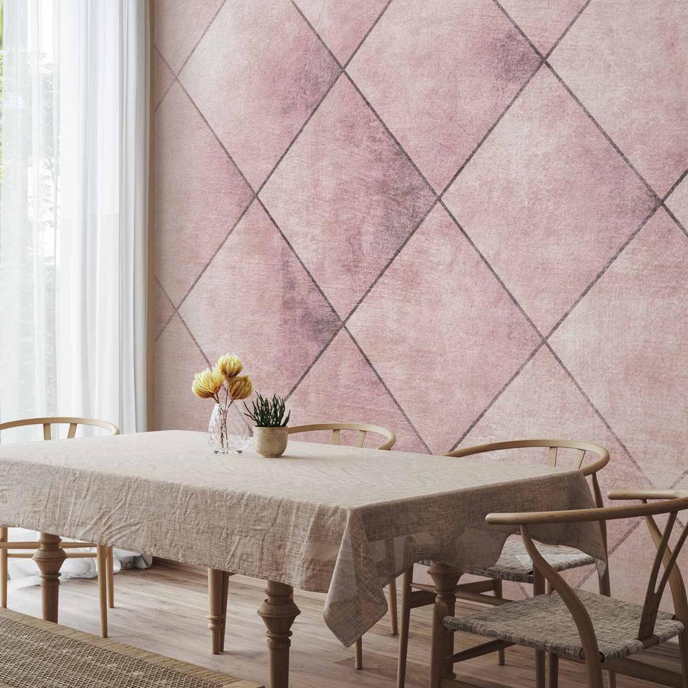 Fototapeta - Idealne cięcia - jednolity geometryczny wzór w kafelki z deseniem