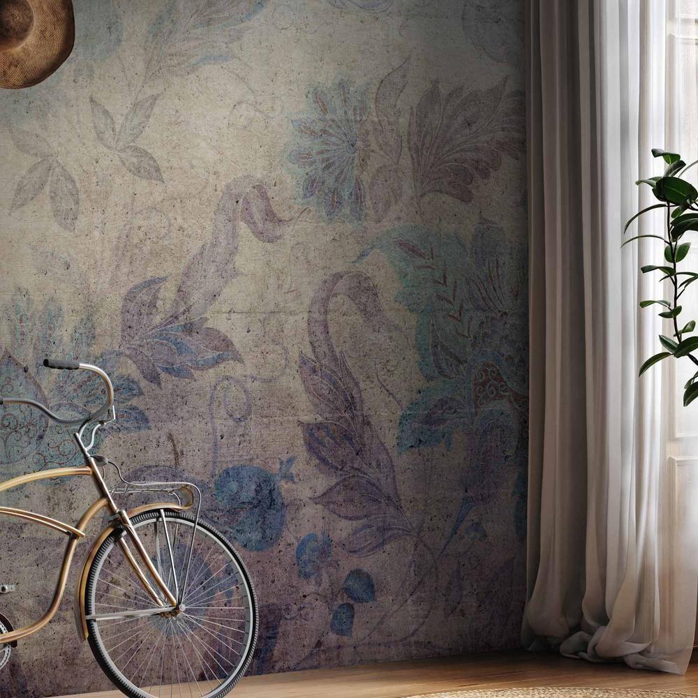 Fototapeta - Kwiatowe zdobienia - motyw roślinny z ornamentami w stylu vintage