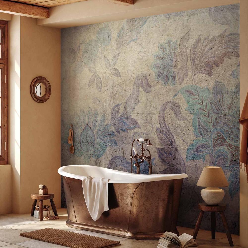 Fototapeta - Kwiatowe zdobienia - motyw roślinny z ornamentami w stylu vintage