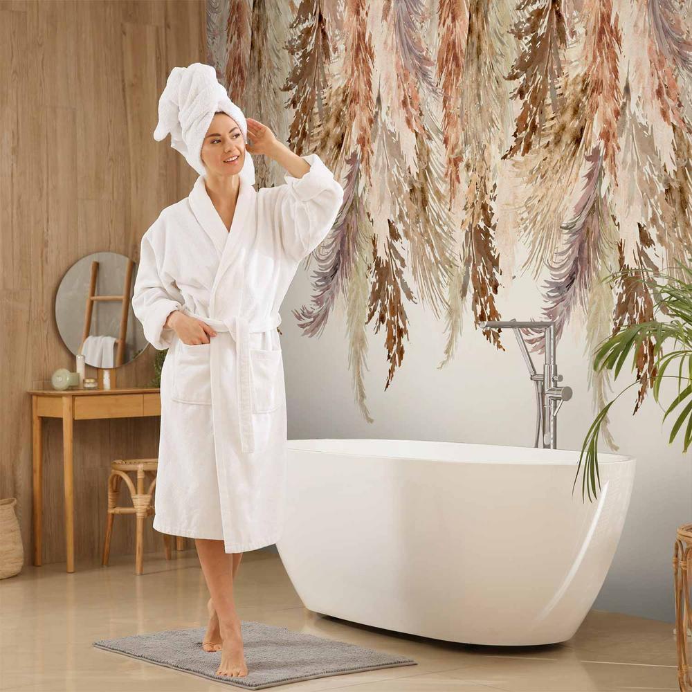 Fototapeta - Minimalistyczny pejzaż boho - zwisające liście w beżowych barwach