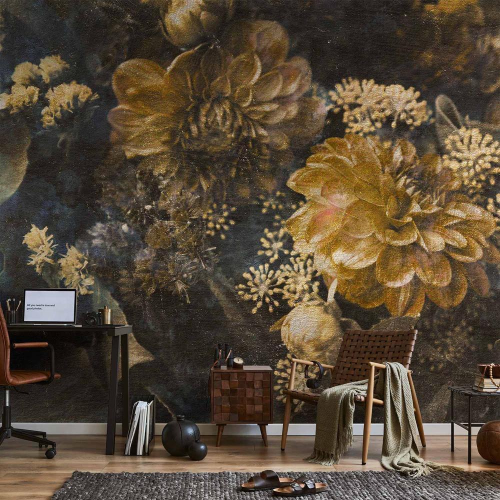 Fototapeta - Retro kwiaty - drugi wariant