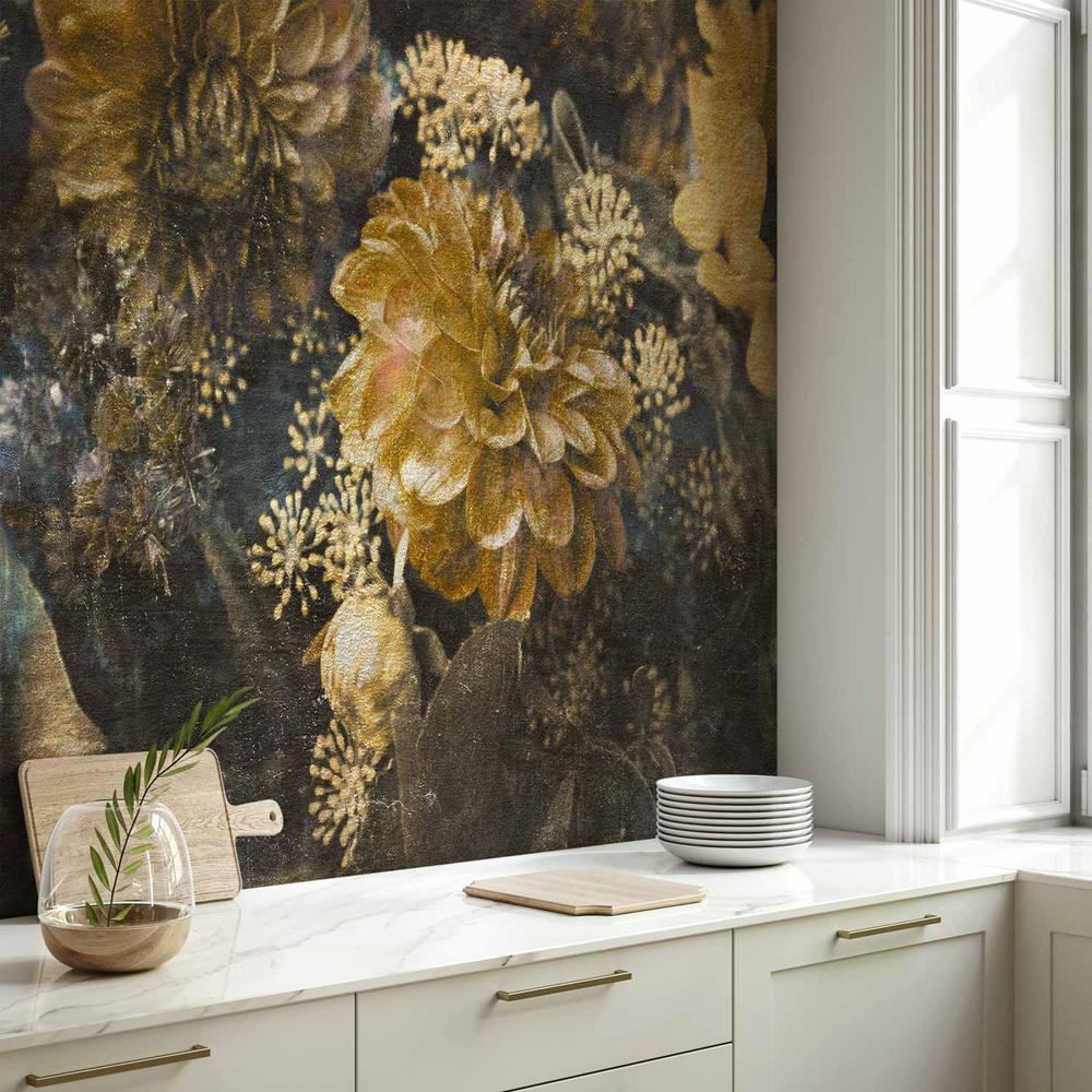 Fototapeta - Retro kwiaty - drugi wariant