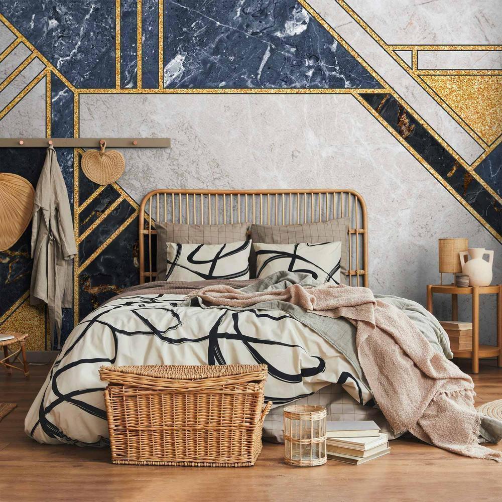 Fototapeta - Wzór wyrazisty w złocie i granacie