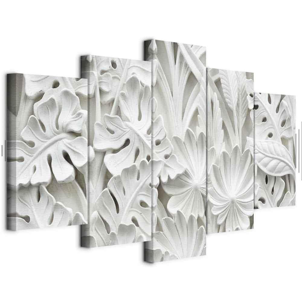 Obraz - Alabastrowy ogród (5-częściowy) szeroki