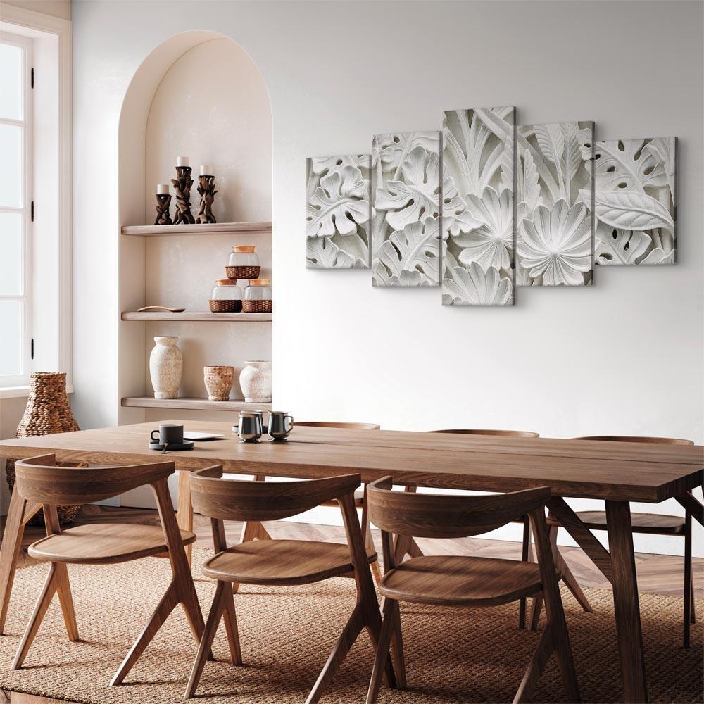 Obraz - Alabastrowy ogród (5-częściowy) szeroki