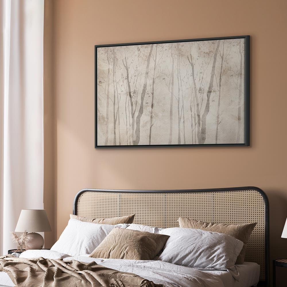 Obraz - Beżowy las myśli (1-częściowy) szeroki