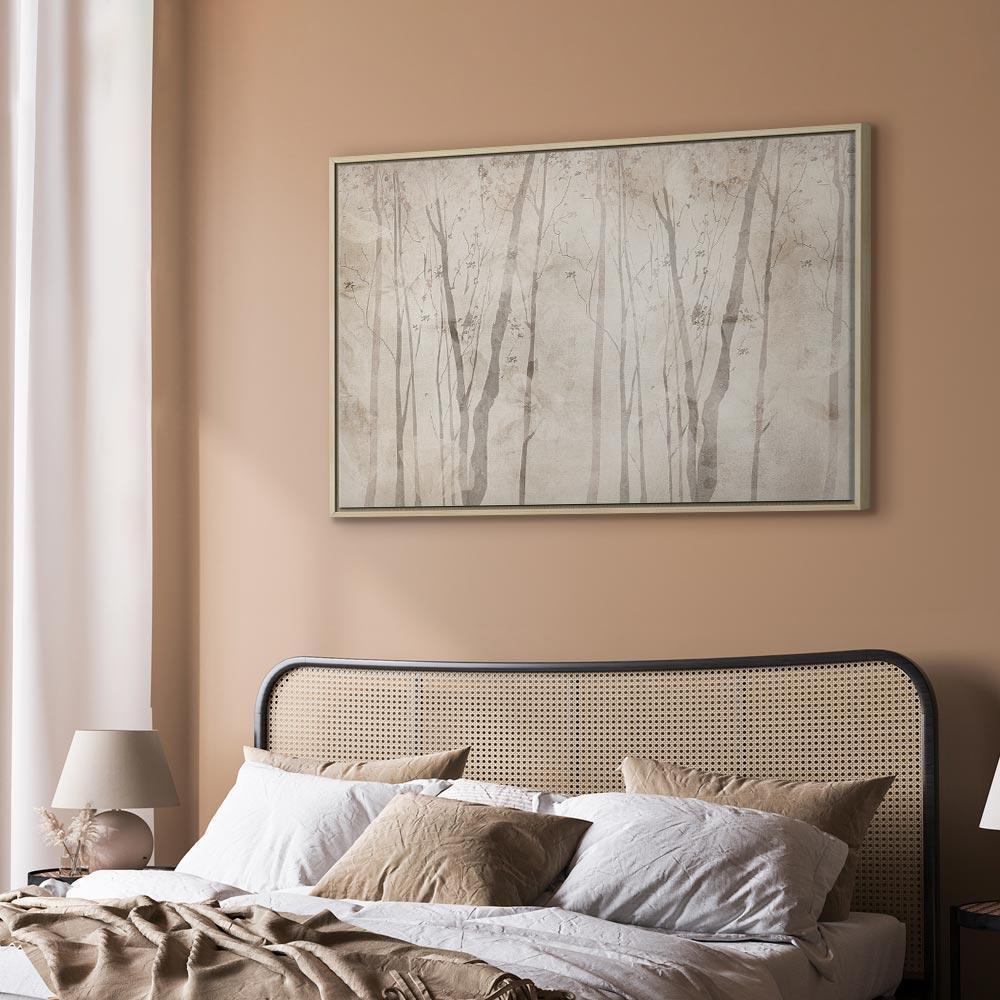 Obraz - Beżowy las myśli (1-częściowy) szeroki