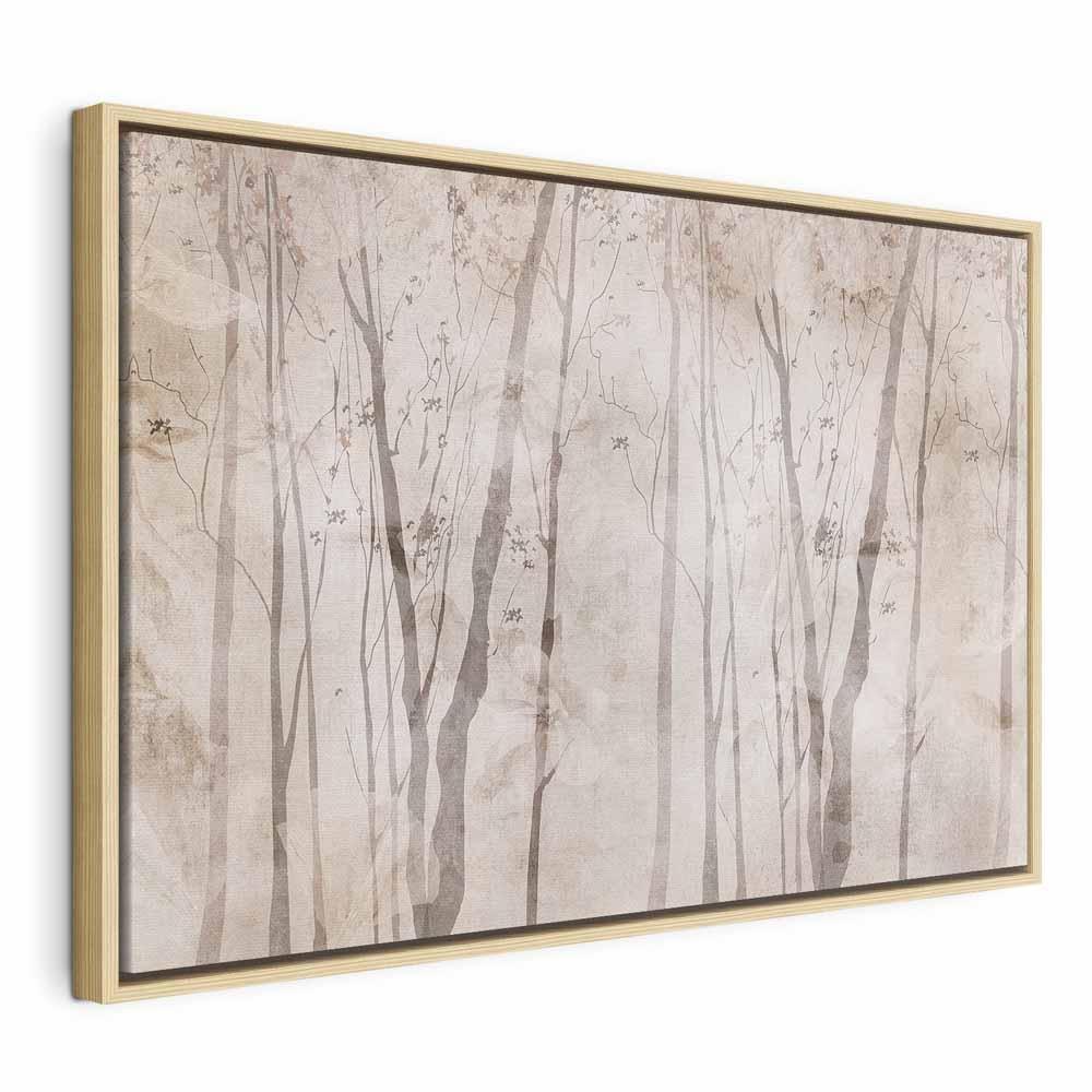 Obraz - Beżowy las myśli (1-częściowy) szeroki