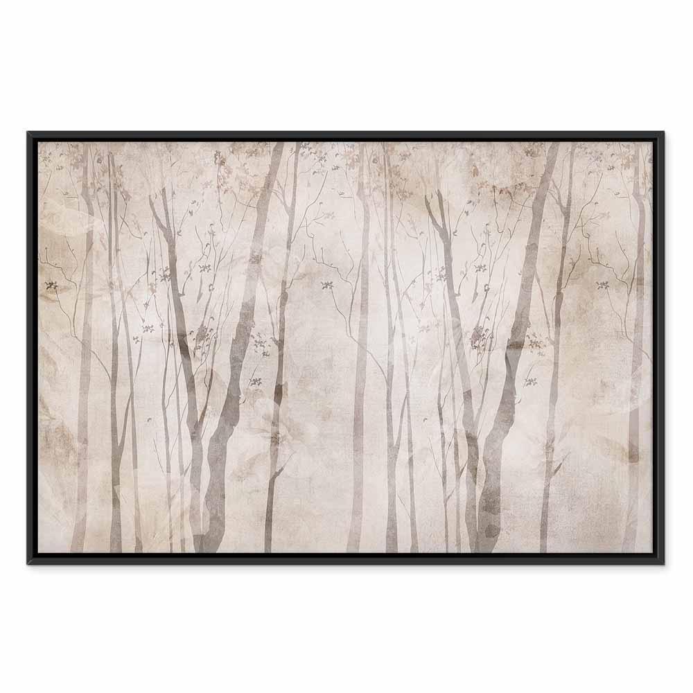 Obraz - Beżowy las myśli (1-częściowy) szeroki