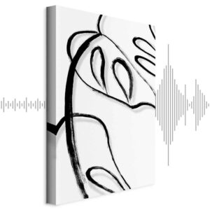 Obraz - Biała monstera (1-częściowy) pionowy